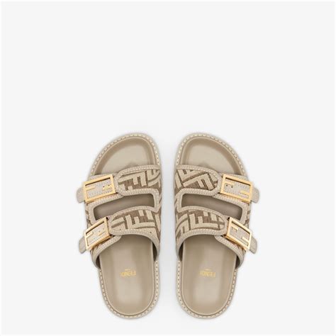 fendi dove grey slides|Fendi Feel Dove Grey Chenille (Women's).